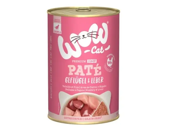 WOW Cat Junior Drób z wątróbką dla kociąt 400g Szybka dostawa