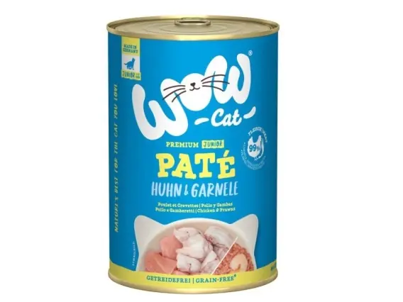 WOW Cat Junior Kurczak z krewetkami dla kociąt 400g Premium