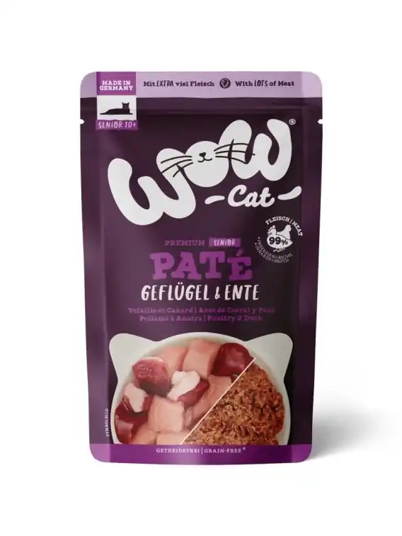 Okazja WOW Cat Senior drób z kaczką dla kota seniora saszetka 125g