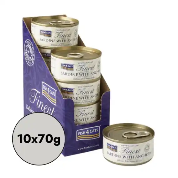Do wyczerpania zapasów Zestaw 10x70g Fish4Cats Sardynka z anchois