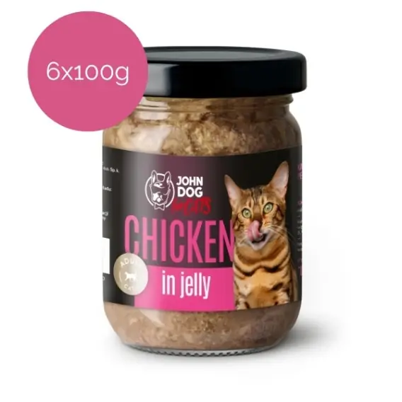 Zestaw 6x100g John Dog for Cats kurczak w galaretce Niska cena