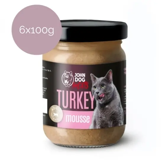 Kup online Zestaw 6x100g John Dog for Cats Mousse - mus z indyka