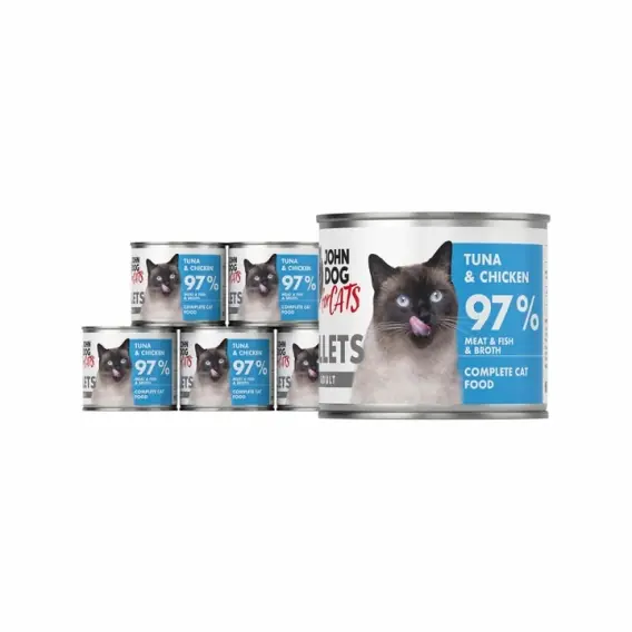 Zestaw John Dog for Cats Filety Tuńczyk i Kurczak 6x140g - karma mokra dla kota pełnoporcjowa Szybka wysyłka