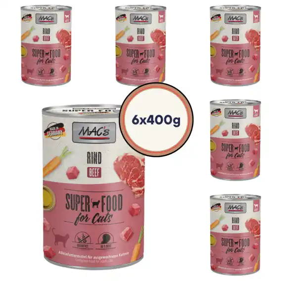 Zestaw MAC‘s Superfood Wołowina 6x400g Szybka dostawa