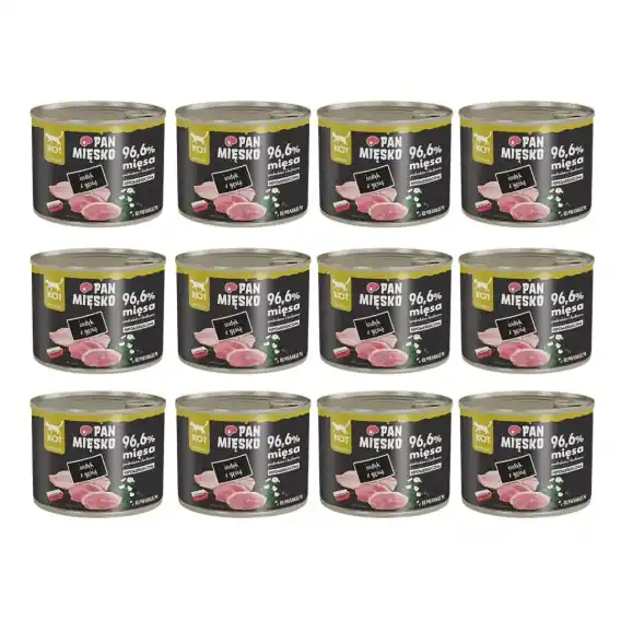 Oferta czasowa Zestaw Pan Mięsko indyk z gęsią 12x200g - mokra karma dla kota