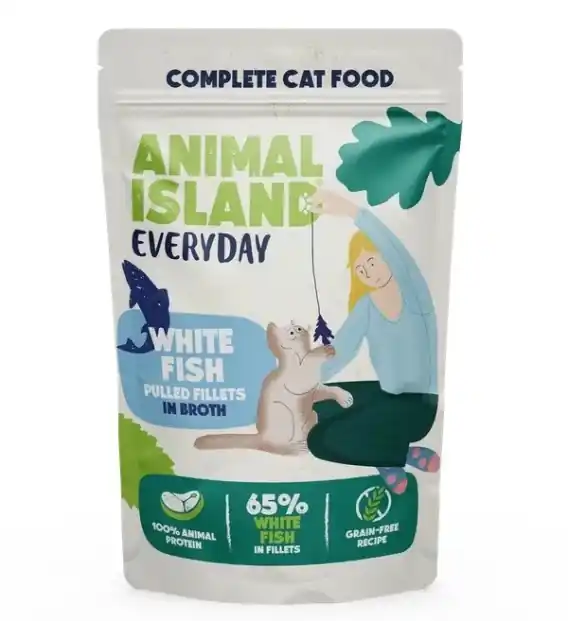 Animal Island Biała ryba szarpane fileciki w rosole - karma mokra dla kota 85g Zamów dziś