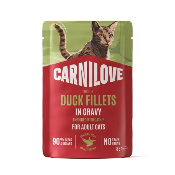 Carnilove Gravy kaczka z kocimiętką filety w sosie - karma mokra dla kota 85g Kup teraz