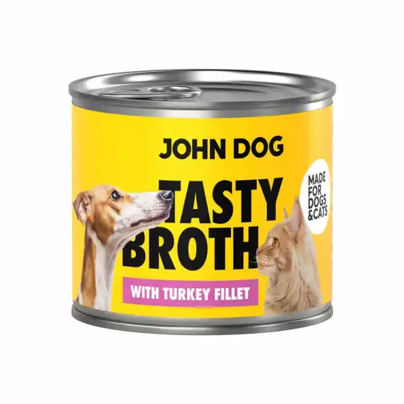 Oferta John Dog Tasty Broth Turkey - zupa dla kota i psa z indykiem 140g