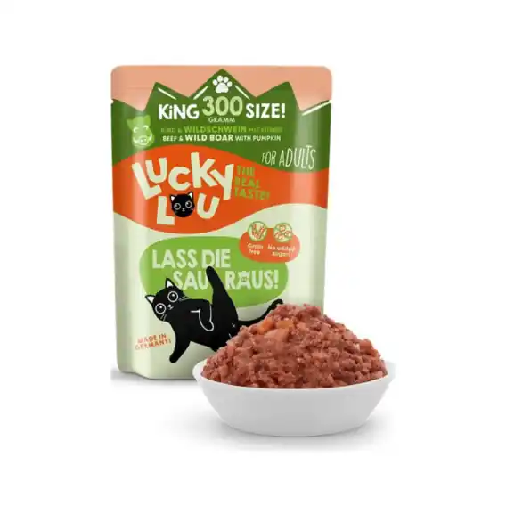 Lucky Lou Lifestage Adult Wołowina i dzik saszetka 300g Nie przegap