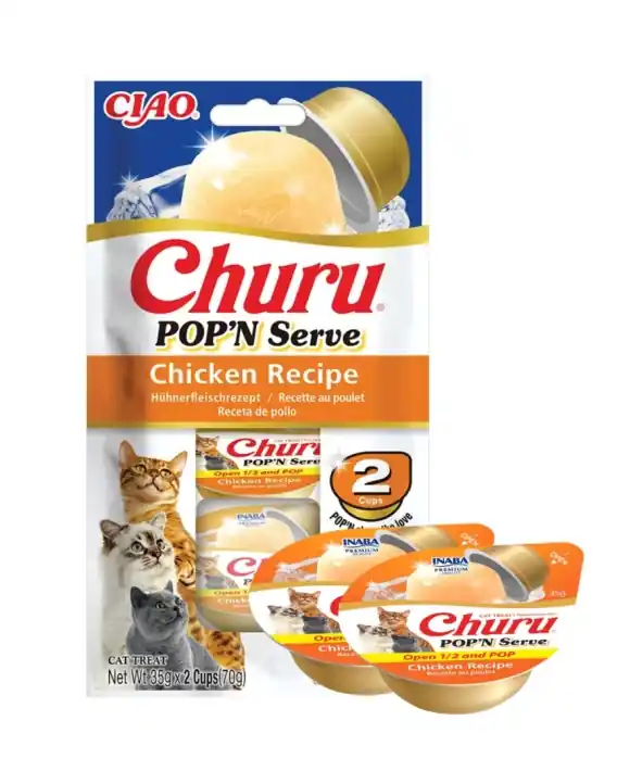 Super okazja Inaba Churu Pop‘n Serve Chicken kurczak - przysmak w galaretce dla kotów 2x35g