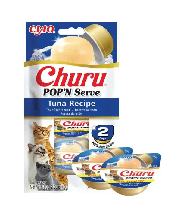 Do wyczerpania zapasów Inaba Churu Pop‘n Serve Tuna tuńczyk - przysmak w galaretce dla kotów 2x35g