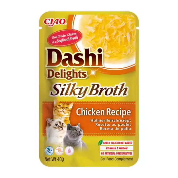 Inaba Dashi Delights Silky Broth Chicken - karma uzupełniająca dla kota w bulionie 40g Cena promocyjna