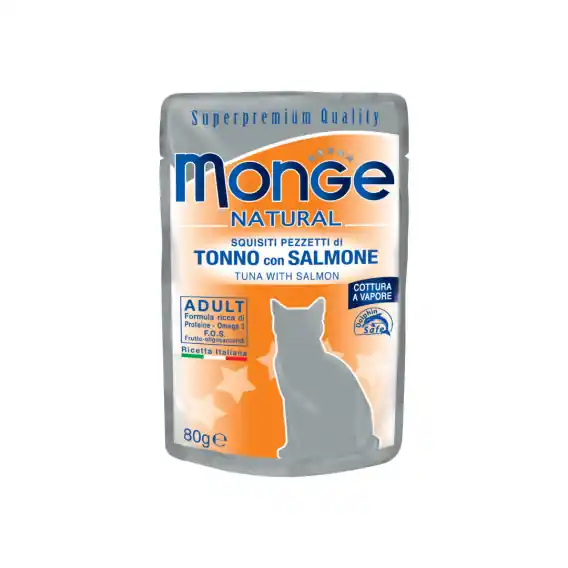 Wyjątkowa oferta Monge Natural - Tuńczyk z łososiem w galaretce 80g