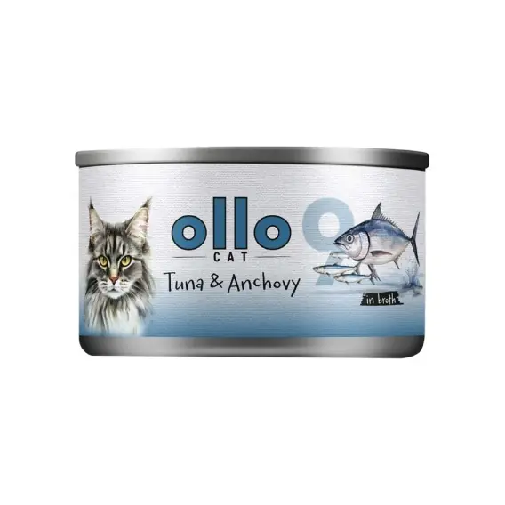 Wysoka jakość Ollo Cat nr 9 tuńczyk i anchois - karma dla kota 70g