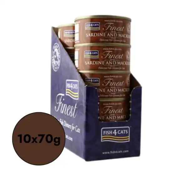 Zestaw 10x70g Fish4Cats Sardynka z makrelą Tylko do końca tygodnia