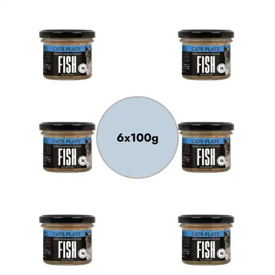 Zestaw Cats Plate Fish - filet z dorsza dla kota 6x100g Bezpieczna płatność