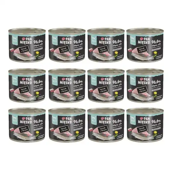 Najlepsza cena Zestaw Pan Mięsko kurczak z dorszem 12x200g - mokra karma dla kota