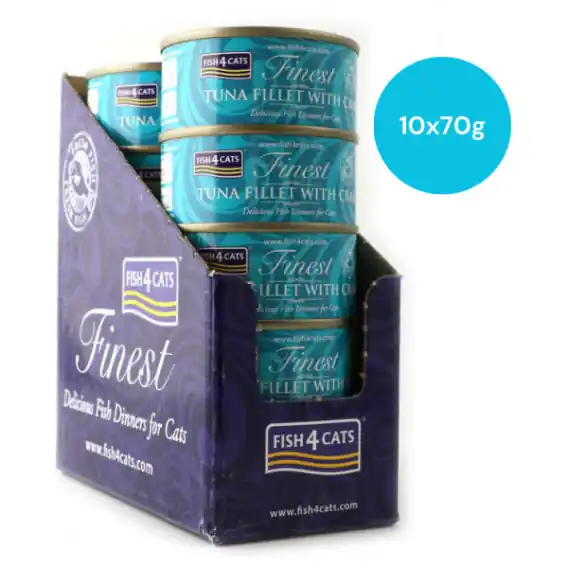 Zestaw 10x70g Fish4Cats Filety tuńczyka z krabem Bezpieczne zakupy