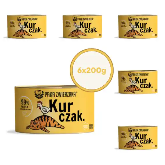 Zestaw Paka Zwierzaka Kurczak 6x200g - karma mokra dla kota Szybka wysyłka