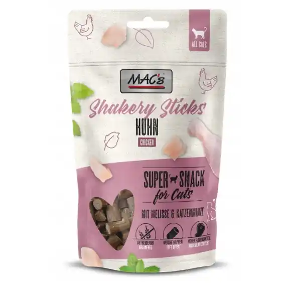 Kup online Mac‘s Shakery Sticks Kurczak przysmak dla kota - pałeczki z kocimiętką i melisą 50g