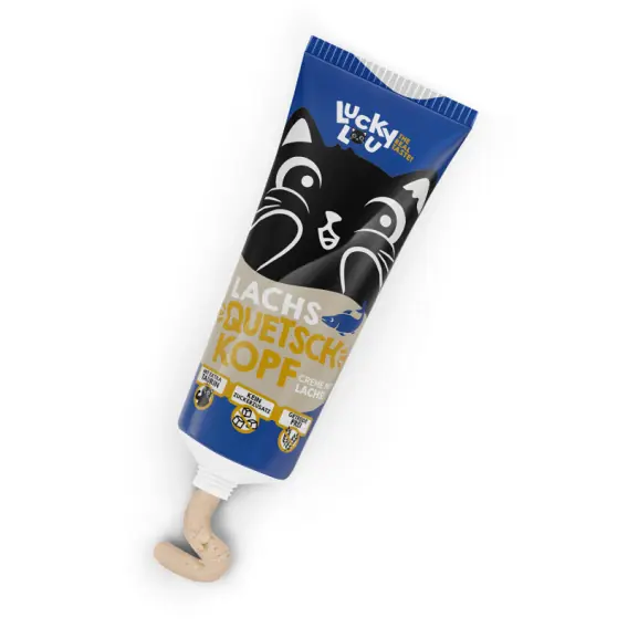 Lucky Lou Łosoś - smaczna kremowa pasta dla kota 75g Do wyczerpania zapasów