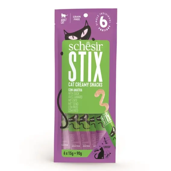 Kup online Schesir Creamy Stix Duck - kremowe przysmaki dla kota z kaczką 6x15g