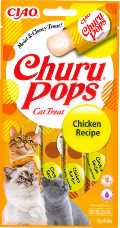 Bezpieczna płatność INABA CHURU Pops Chicken 4x15g - przysmak dla kota w postaci galaretki