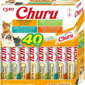 Bezpieczna płatność INABA Cat Churu Varieties Chicken - kremowe przysmaki dla kotów z kurczakiem 40x14g