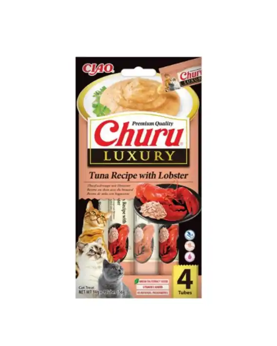 Inaba Churu Luxury Tuna Lobster - kremowe przysmaki z tuńczykiem i homarem 4x14g Tylko dziś