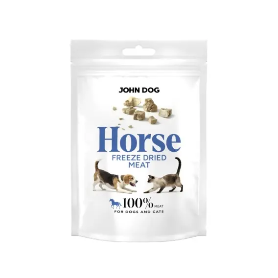 Tylko dziś John Dog Freeze Dried Konina - liofilizowany monobiałkowy przysmak dla psa i kota 30g