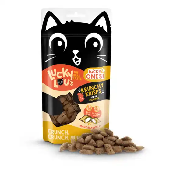 Oferta czasowa Lucky Lou Lucky Ones Krunchy Krisps Kurczak - przysmak dla kota 60g