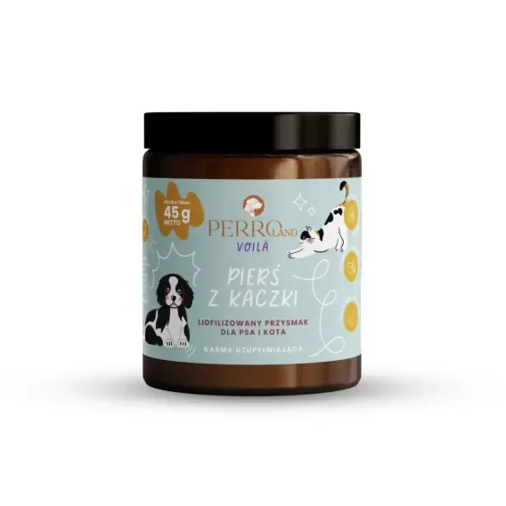 PERROland Voila Pierś z kaczki liofilizowany przysmak dla psa i kota 45g Oferta czasowa