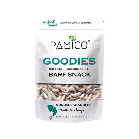 Pamico Goodies Krewetki z Morza Północnego liofilizowane przysmak 50g Bezpieczne zakupy