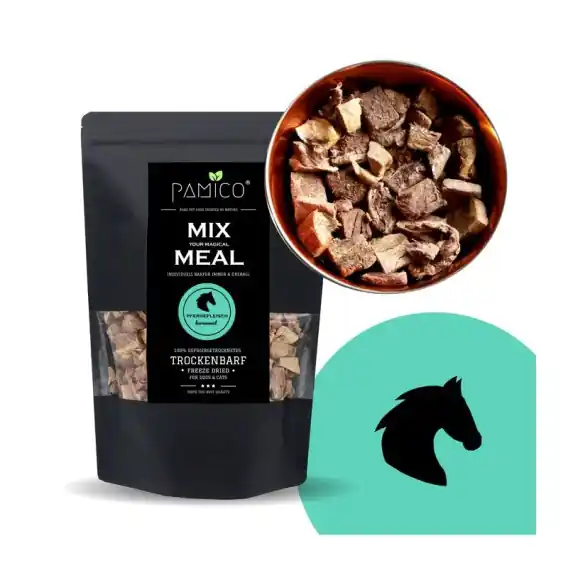 Nie przegap Pamico Mix Meal konina liofilizowane mięso konia 120g