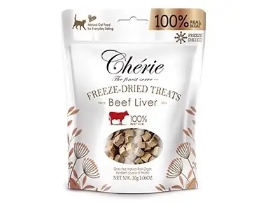 Cherie 100% liofilizowana wątroba wołowa - przysmak dla kota 30g Oferta limitowana