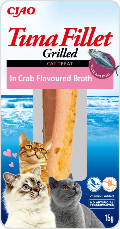 Inaba Ciao Tuna Fillet in Crab Flavoured Broth filet z tuńczyka 15g Oferta