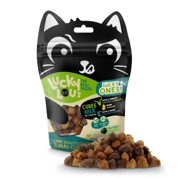 Tylko do końca tygodnia Lucky Lou Lucky Ones Cubes Mixpack - przysmak dla kota 80g