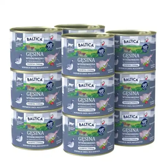 Nowy BALTICA SMAKI REGIONÓW Gęsina 12x185g - karma mokra dla kota zestaw