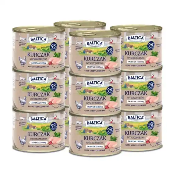 BALTICA SMAKI REGIONÓW Kurczak 12x185g - karma mokra dla kota zestaw Zniżka