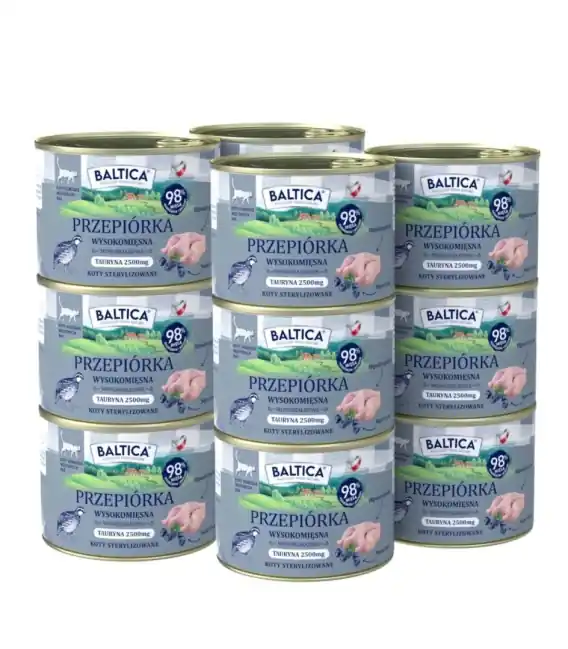BALTICA SMAKI REGIONÓW Przepiórka 12x185g - karma mokra dla kota zestaw Wyprzedaż