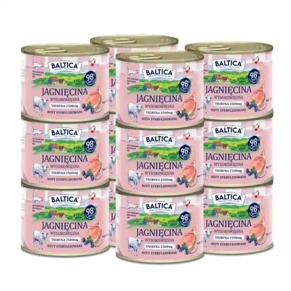 BALTICA SMAKI REGIONÓW Jagnięcina 12x185g - karma mokra dla kota zestaw Cena promocyjna