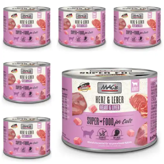 Premium Zestaw MAC‘s Serca i wątroba wołowa 6x200g