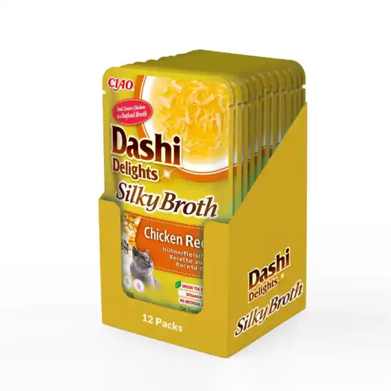 Zestaw Inaba Dashi Delights Silky Broth Chicken 12x40g Hit sprzedaży