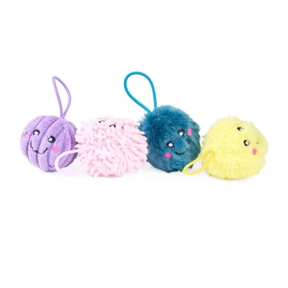 ZippyClaws zabawki dla kota z kocimiętką Wesołe Pompony 4szt Popularny