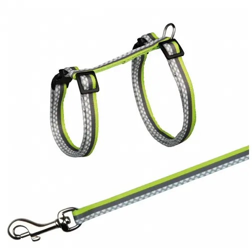 TRIXIE Nylonowe szelki dla kota ze smyczą Freshline Spot 120cm Zielone Zamów teraz