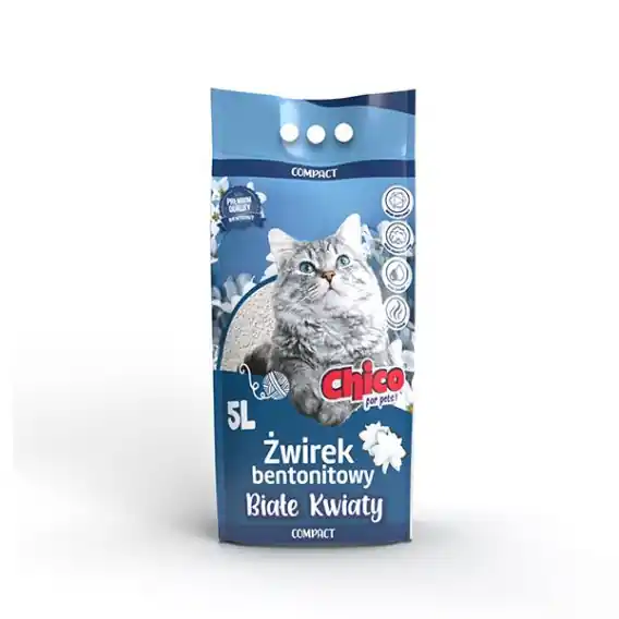 CHICO Żwirek bentonitowy Compact białe kwiaty 5L Kup online
