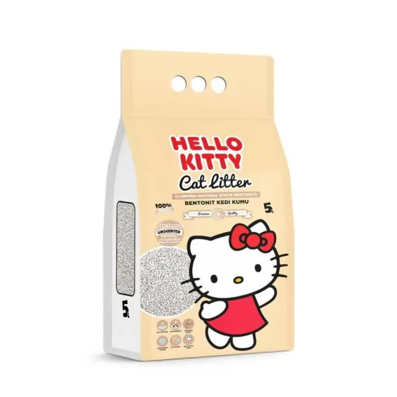 Bezpieczna płatność Hello Kitty żwirek bentonit dla kota naturalny 5l