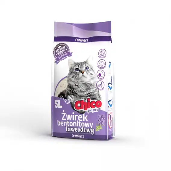 Zamów dziś CHICO Żwirek bentonitowy Compact lawenda 5L