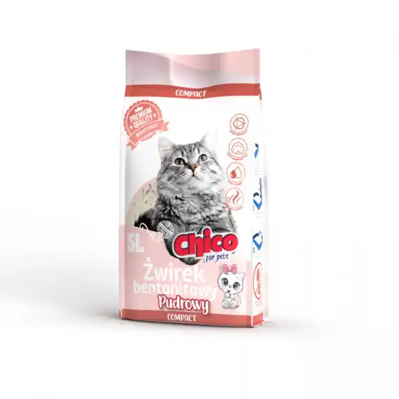 CHICO Żwirek bentonitowy Compact pudrowy 5L Obniżka ceny