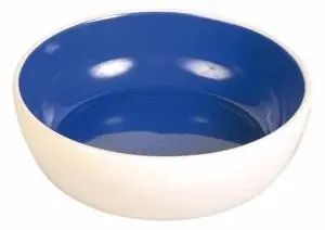 Trixie Miska ceramiczna dla kota kremowo niebieska 0,3 l 12cm Bezpieczne zakupy